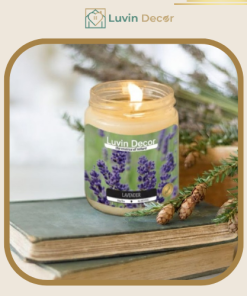 Nến thơm cỏ mềm lọ thủy tinh có lắp