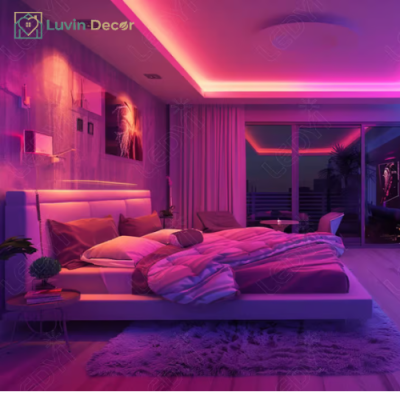 Decor phòng ngủ led phong cách hiện đại